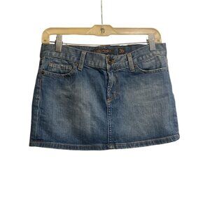 early 2000s Ed Hardy denim mini skirt